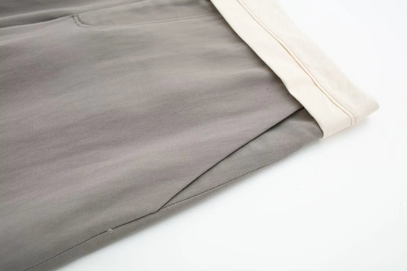 Women's Solid Grey Two Piece Set with Sleeveless Asymmetrical Vest and High Waist Wide Leg Trousers Casual Outfit