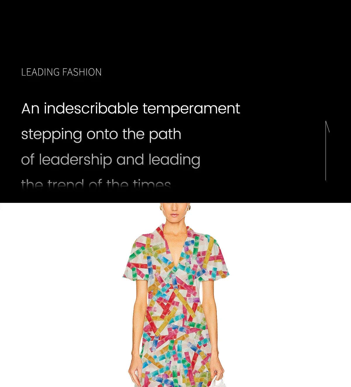 Summer Printed Shirt Dress For Women With Lapel Half Sleeve