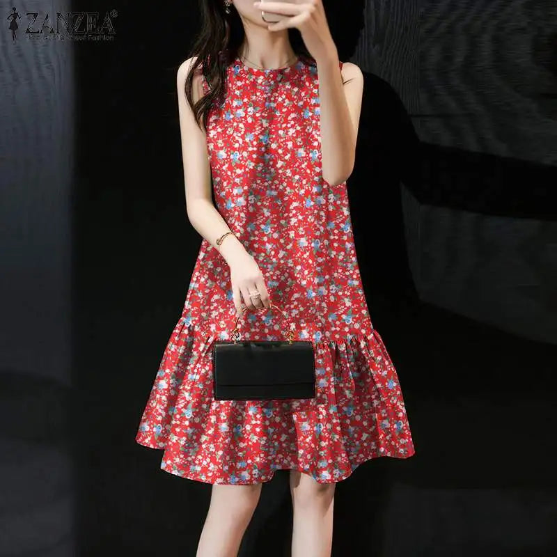 Bohemian Floral Print Dress For Summer Women Sundress