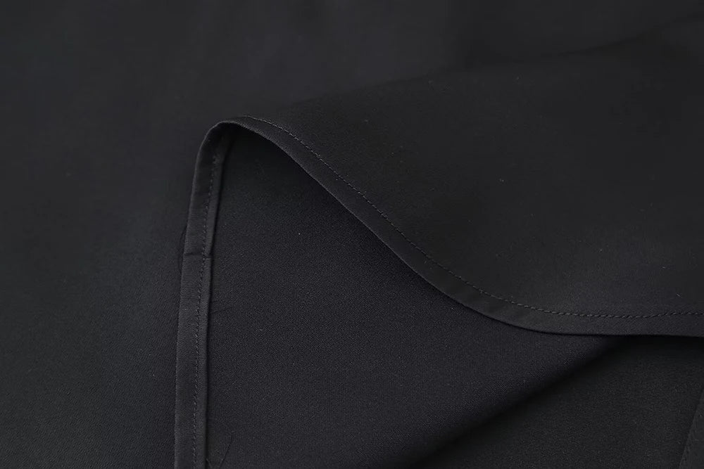 Women's Beaded Embroidery Long Sleeve Shirt and Loose Trousers Set with Lace Up Details