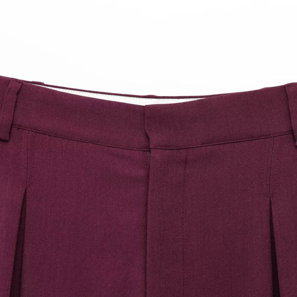 Women's Oversized Suit Jacket and High Waist Wide-Leg Trousers Set with Double-Breasted Top for Spring Fashion