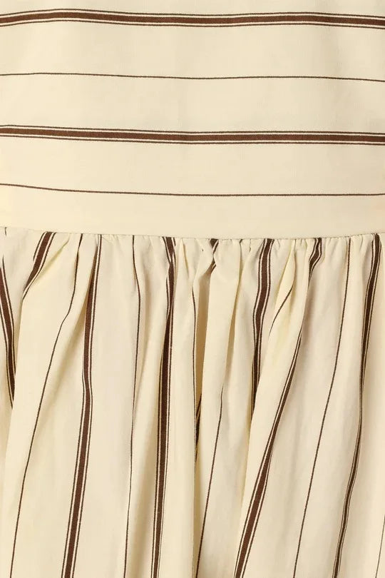 Bohemian Striped Maxi Dress With Hanging Straps For Women