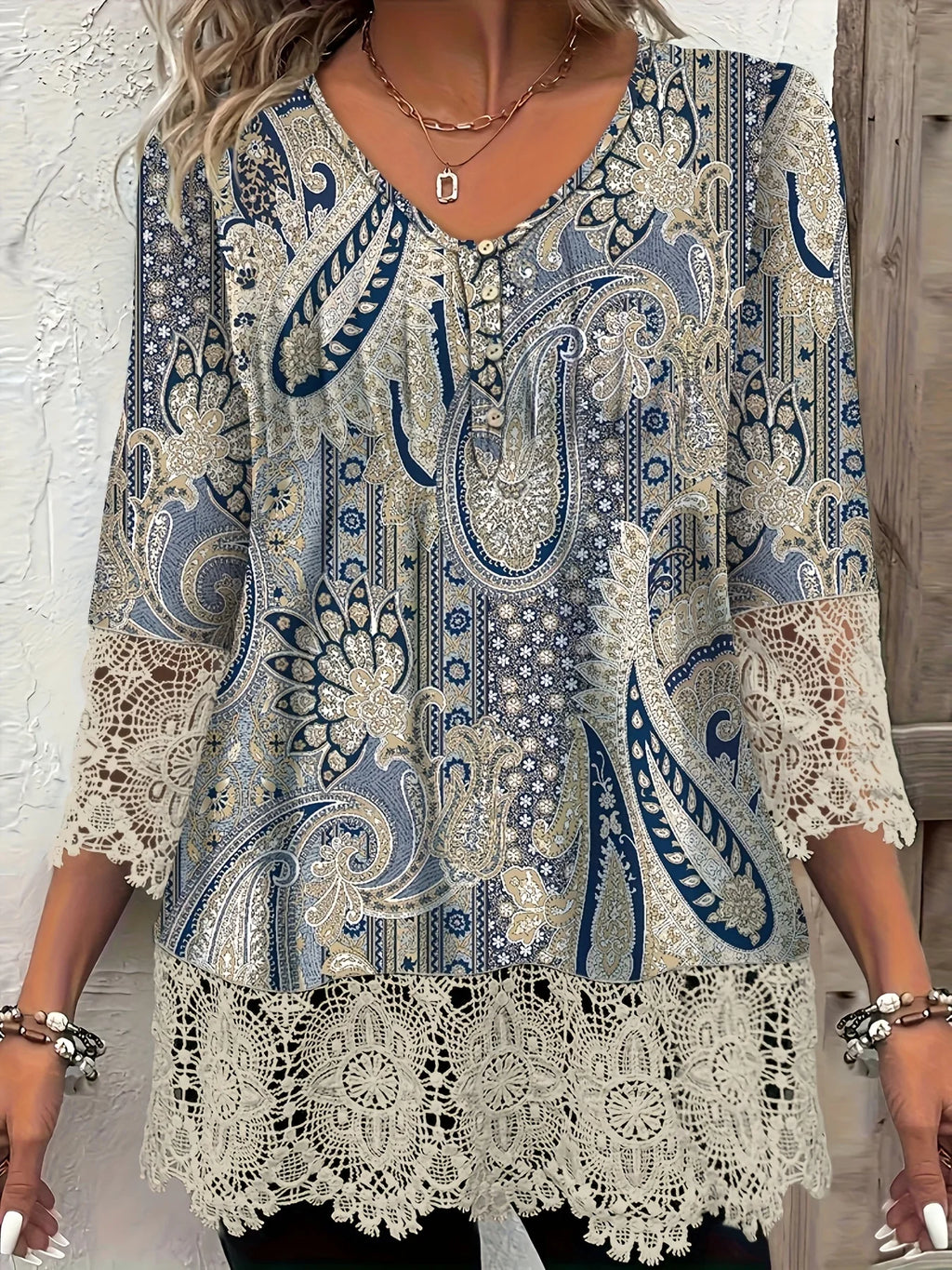 Elegant Printed Long Sleeve Casual Loose Fit Shirt for Women Stylish Temperament Top