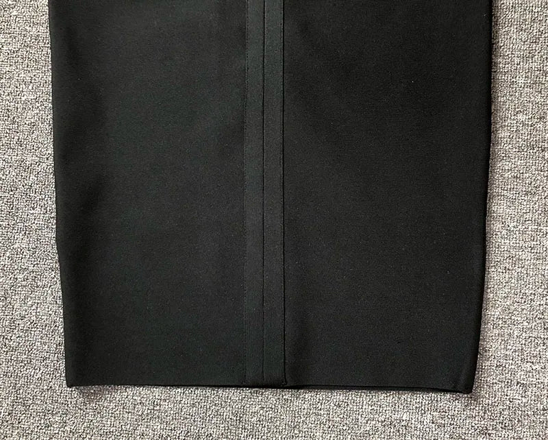 Colorful Deep V Bandage Dress Long Sleeve Bodycon Dress