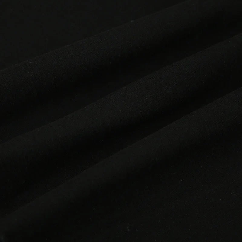 Slim Fit Hollow Out Long Sleeve Semi High Neck Jumpsuit with Elastic Waist Solid Color Women's Slim Pants Y2K Inspired Bottoms