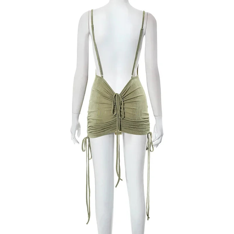 Sexy Bandage Mini Dress Backless Bodycon Party Club Dress