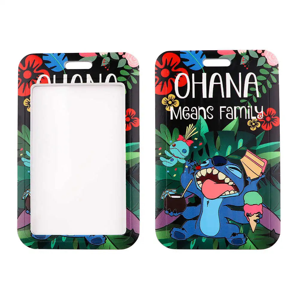 Stitch Cute Cartoon Animation Lanyard for Keys ID Credit Card Pass Mobile Phone Charm Neck Strap Badge Holder