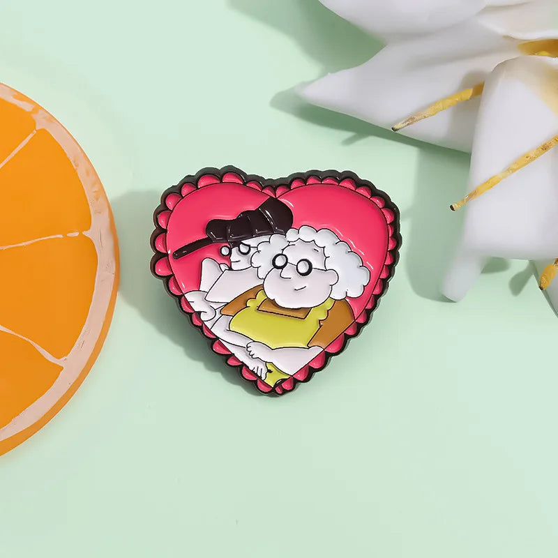 Cute Cartoon Pink Dog Enamel Pins Brooches Fashion Jewelry Accessories Gift for Kids and Friends