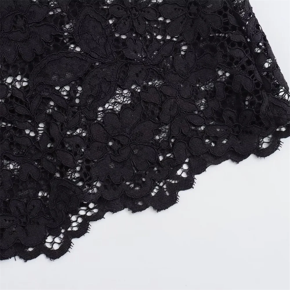 Women's Elegant Lace Suit Jacket and High Waisted Skirt Set Casual Versatile Temperament Fashion Ensemble