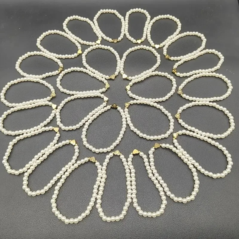 26 Letters Initial Pearl Bracelet for Women Stylish Faux Pearl Jewelry Gift A-Z