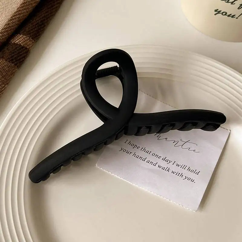 Solid Color Acrylic Wave Hair Claws for Women Versatile Shark Clip Hair Accessories