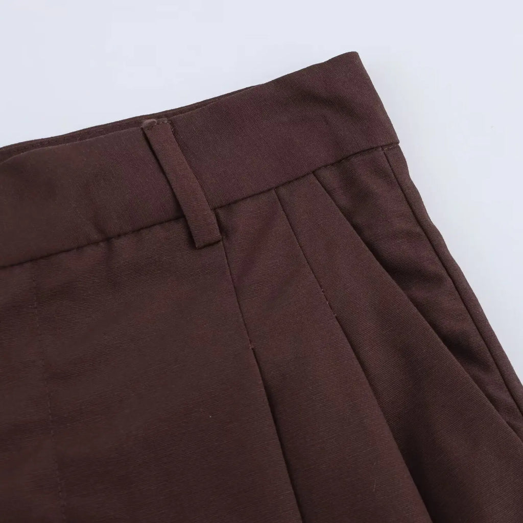 Women's Spring Pants Set with Back Opening Design Tank Top and Loose Fold Pants