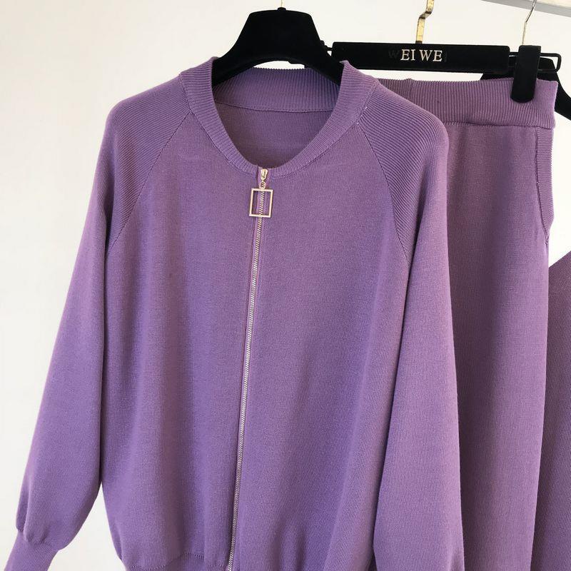 Women's Knitted Cardigan Sweater Pants Set with Vest Stylish 3 Piece Outfit