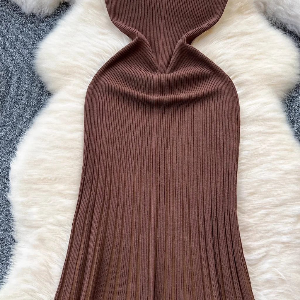 Knit Maxi Dress For Women Casual Mermaid Bodycon Knit