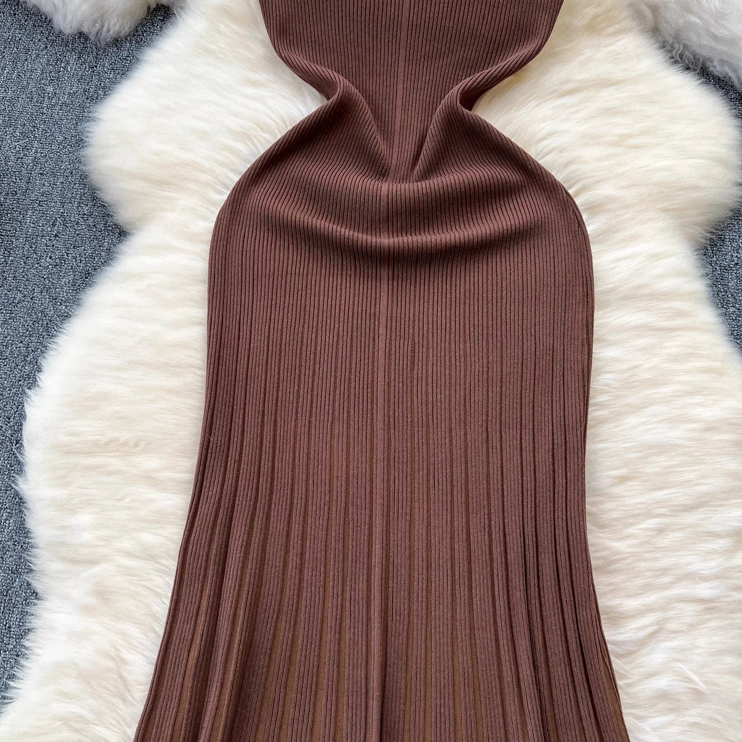 Knit Maxi Dress For Women Casual Mermaid Bodycon Knit