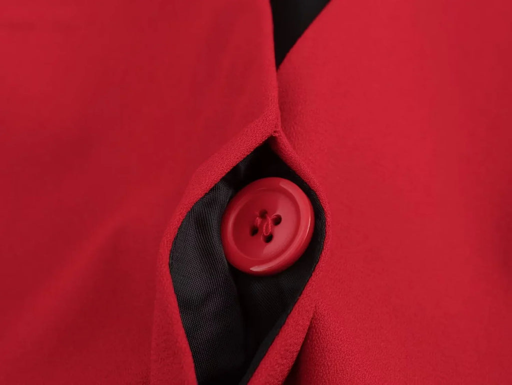 Women's Casual Black Sleeveless Split Design Vest Pants Set with Belt for Autumn Commuting