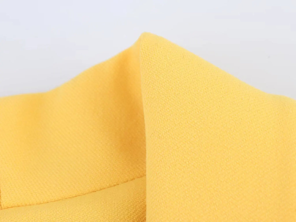 Women's Casual Chic Suit with Lapel Jacket and High Waist Flared Pants for Spring and Summer