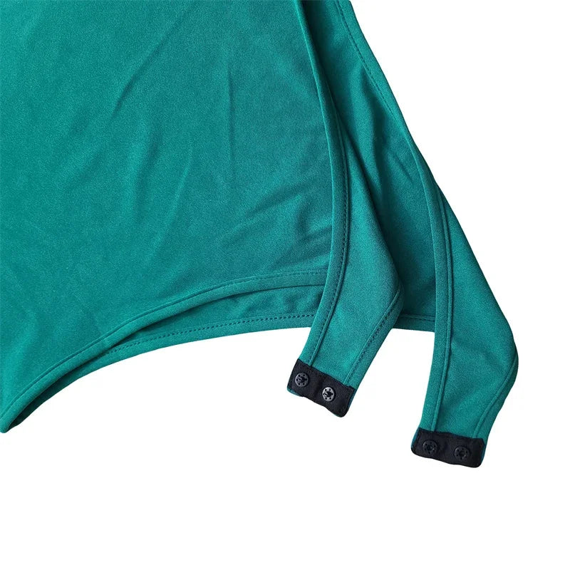 Elegant 2 Piece Women's Outfit Long Sleeve Bodysuit Top and Tassel Pants Set for Autumn Winter