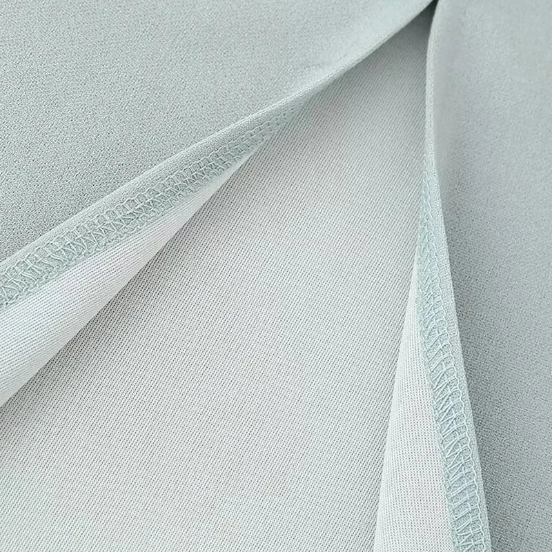 Women's Chic Two-Piece Set Backless Pleated Crop Top with Vintage High Waist Back Slit Midi Skirt Elegant Lady Fashion Ensemble