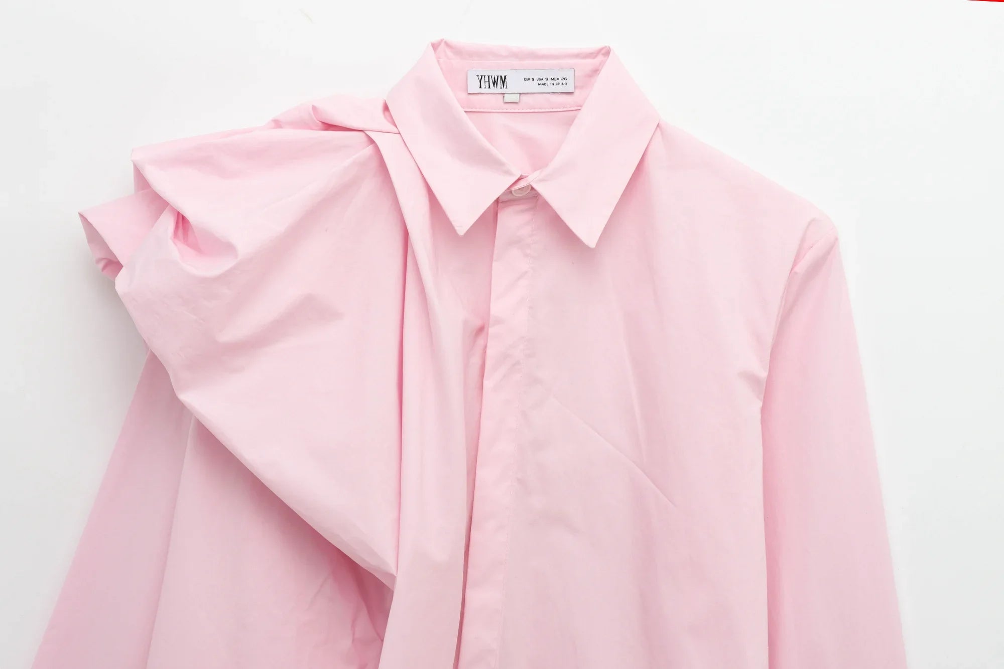 Women's Romantic Fluffy Poplin Shoulder Shirt Solid Color Versatile Fashion Top