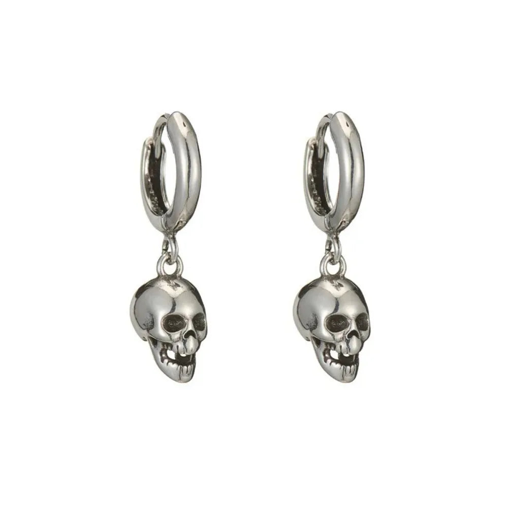 Minimalist Skull Pendant Earrings for Men and Women Gothic Punk Rock Party Accessories