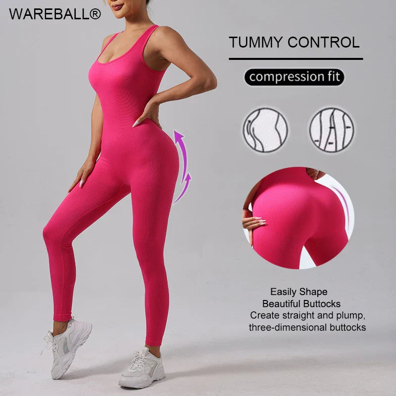 Seamless Yoga Jumpsuit For Women High Stretch Fitness