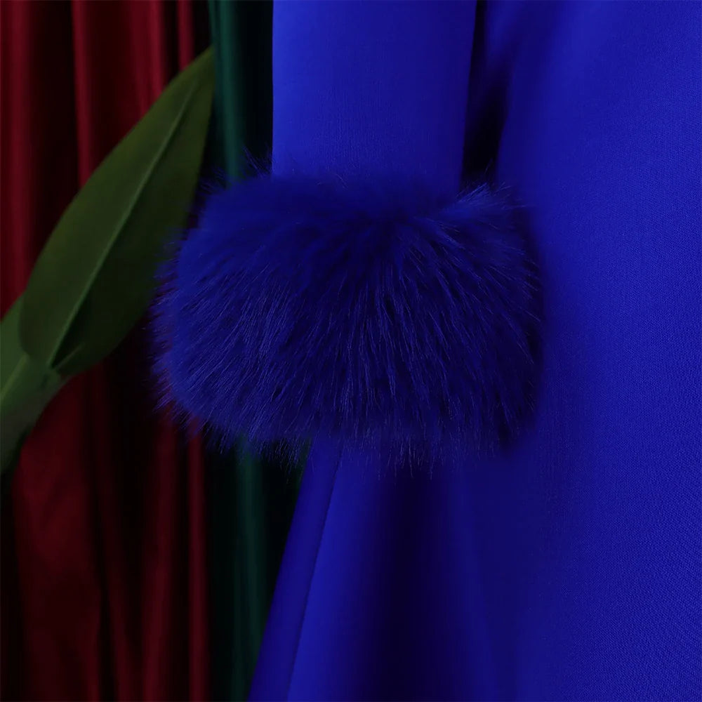 Square Neck Party Dress Women Pleated A Line Mid Calf