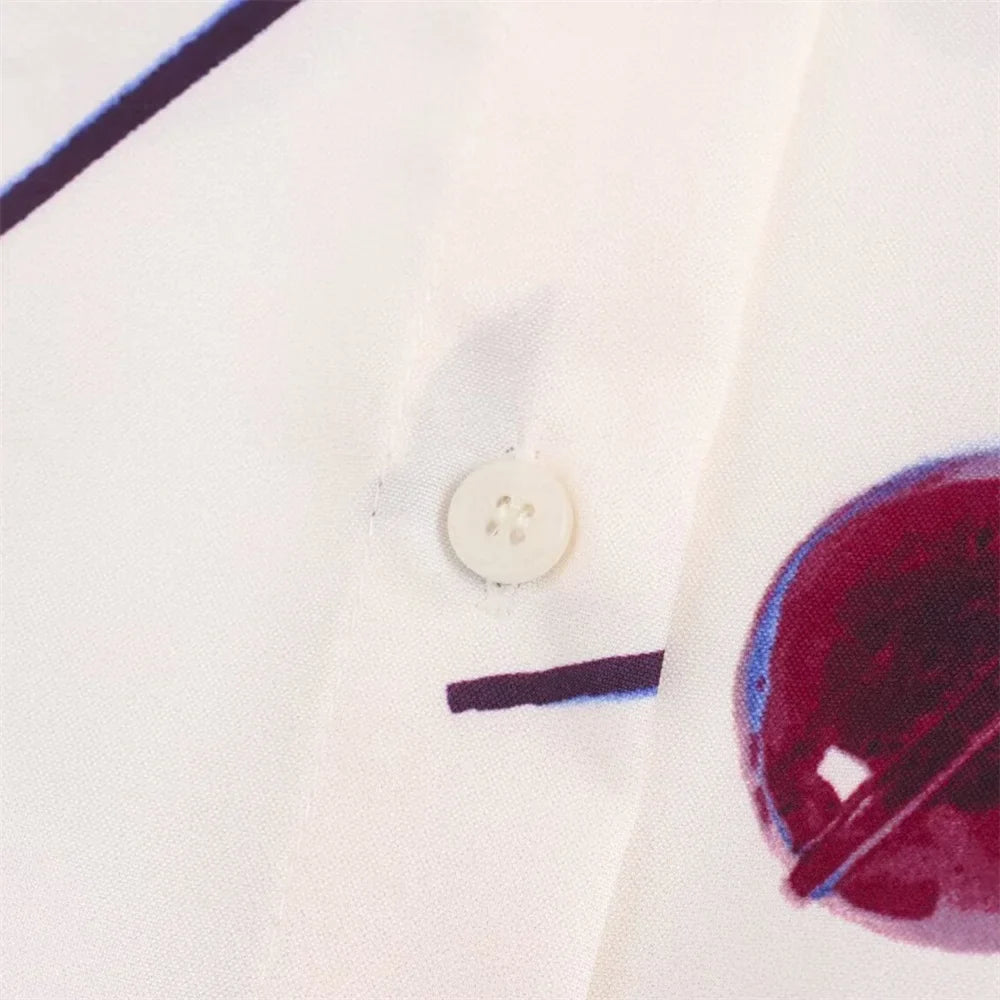 Printed Poplin Shirt Dress for Women Summer Fashion