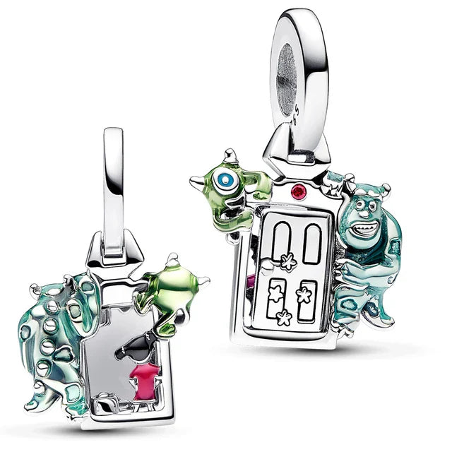 Mickey Mouse Minnie Mouse Sterling Silver Charm Beads for Bracelets