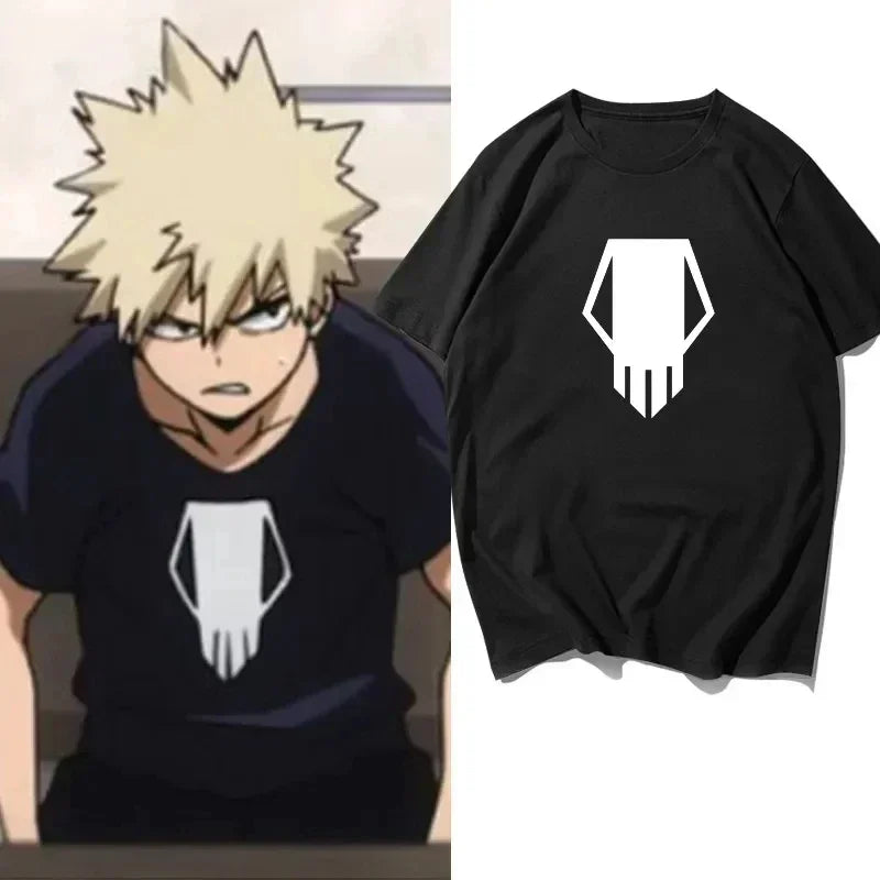 Summer My Hero Academia Katsuki Bakugo Graphic T-Shirt for Men and Women Casual Loose Fit Fashion Top