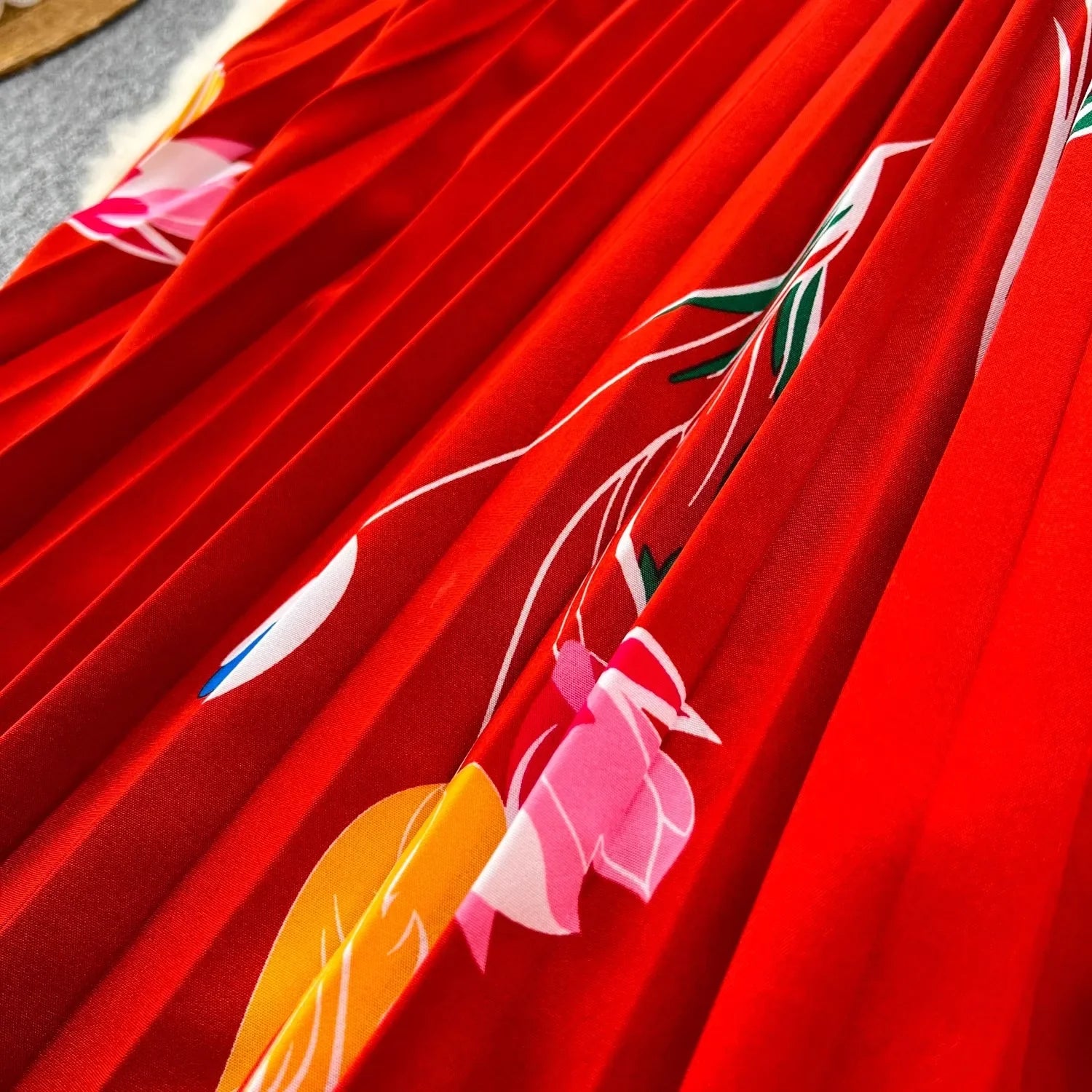 Floral Print Maxi Dress High Waist Spaghetti Strap Backless