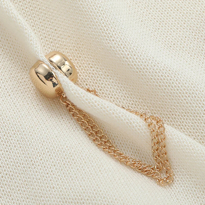 Exquisite Chain Magnetic Buckle Clip for Clothing Accessories and Scarves