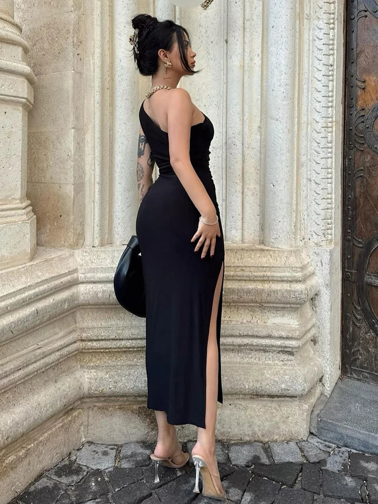 Elegant Backless Off Shoulder Maxi Dress For Summer Party