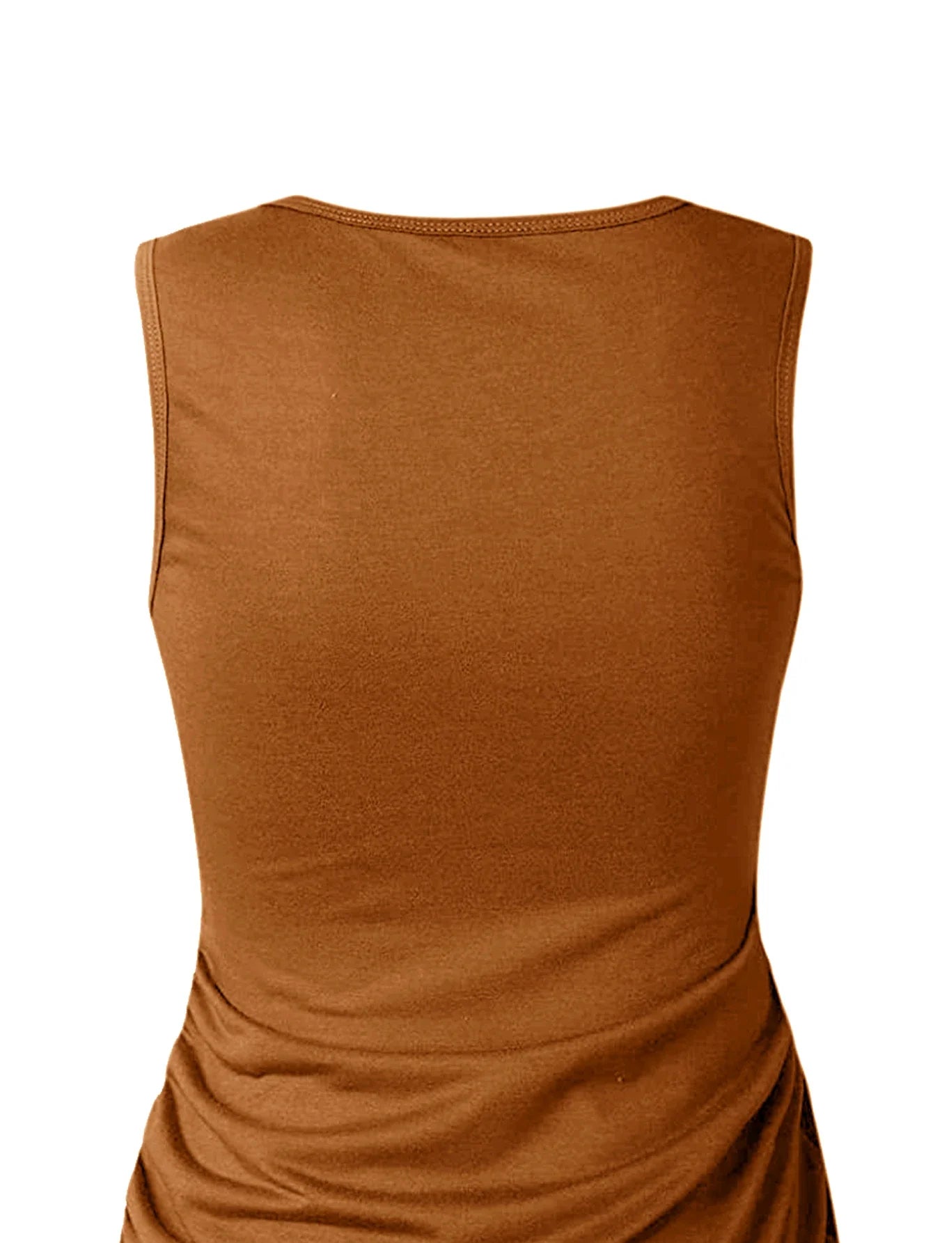 Solid Color Knee Length Sleeveless Summer Skirt For Women