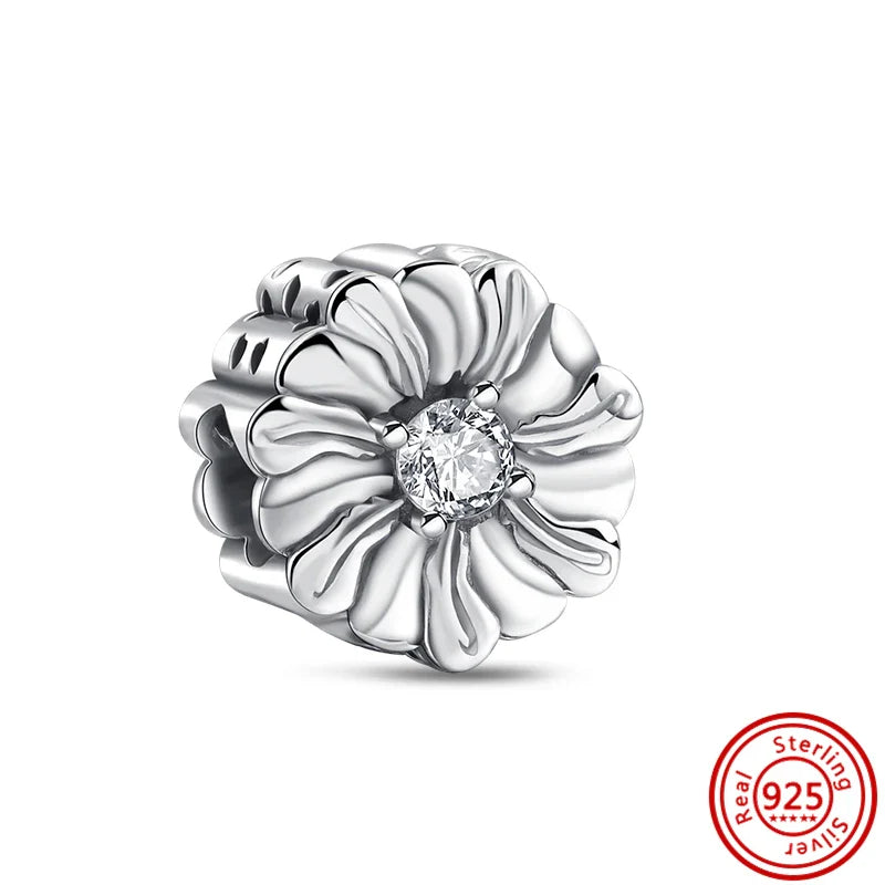 Fit Pantaro Peacock Cake Teeth Butterfly Crown S925 Silver Charms Beads Fine Jewelry for Women Gift