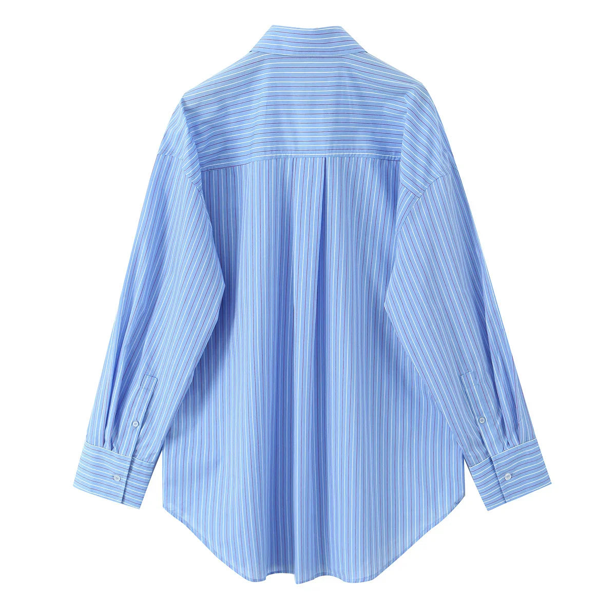 Fashionable Stripe Shirt and Wide Leg Pants Set for Women Casual Spring Outfit