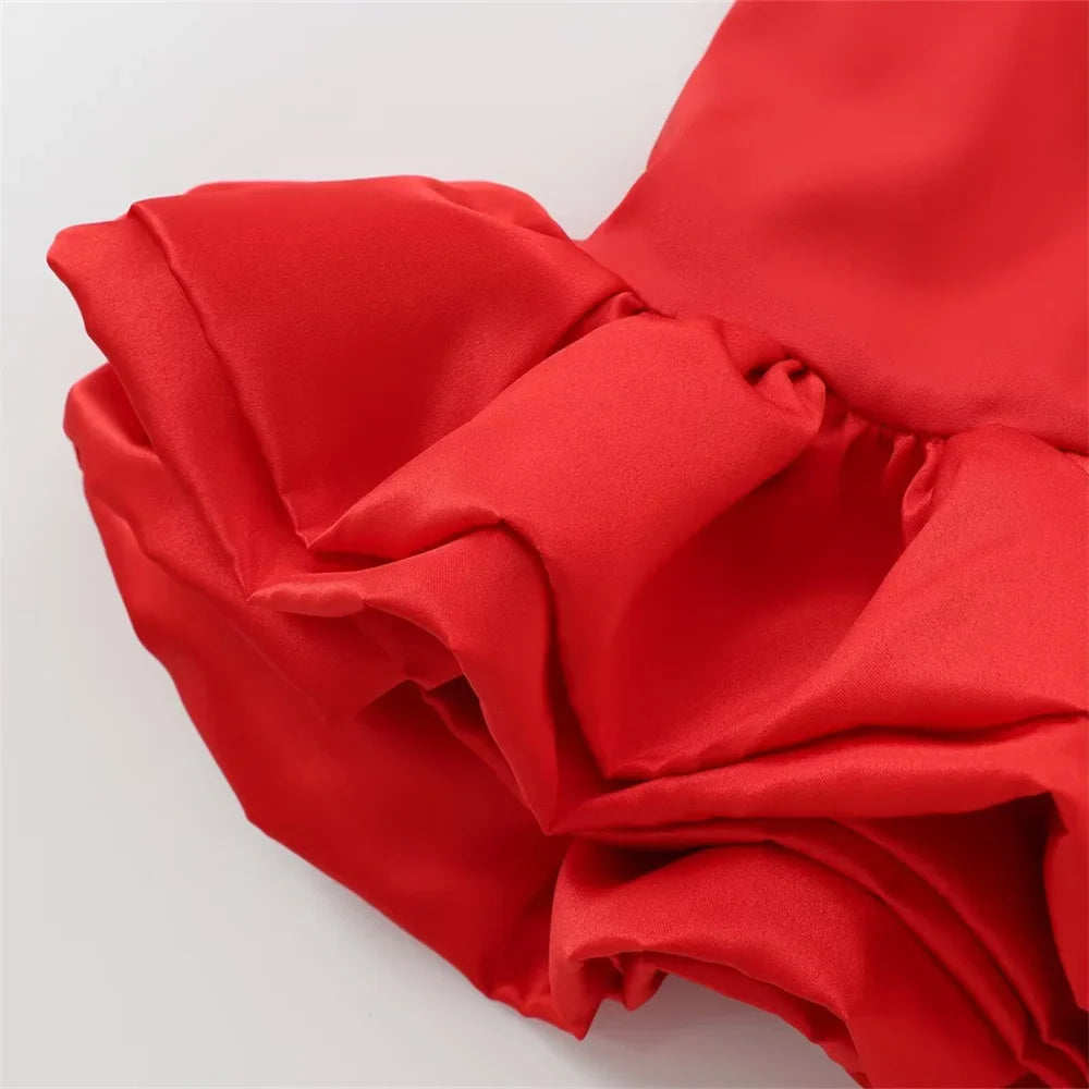 Sleeveless Camisole Dress With Layered Skirt For Autumn