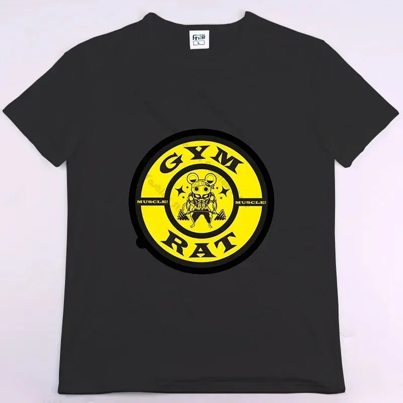 Buns of Steel Funny Gym Rat Bodybuilding Oversized T Shirt for Men Casual Short Sleeve Fitness Apparel