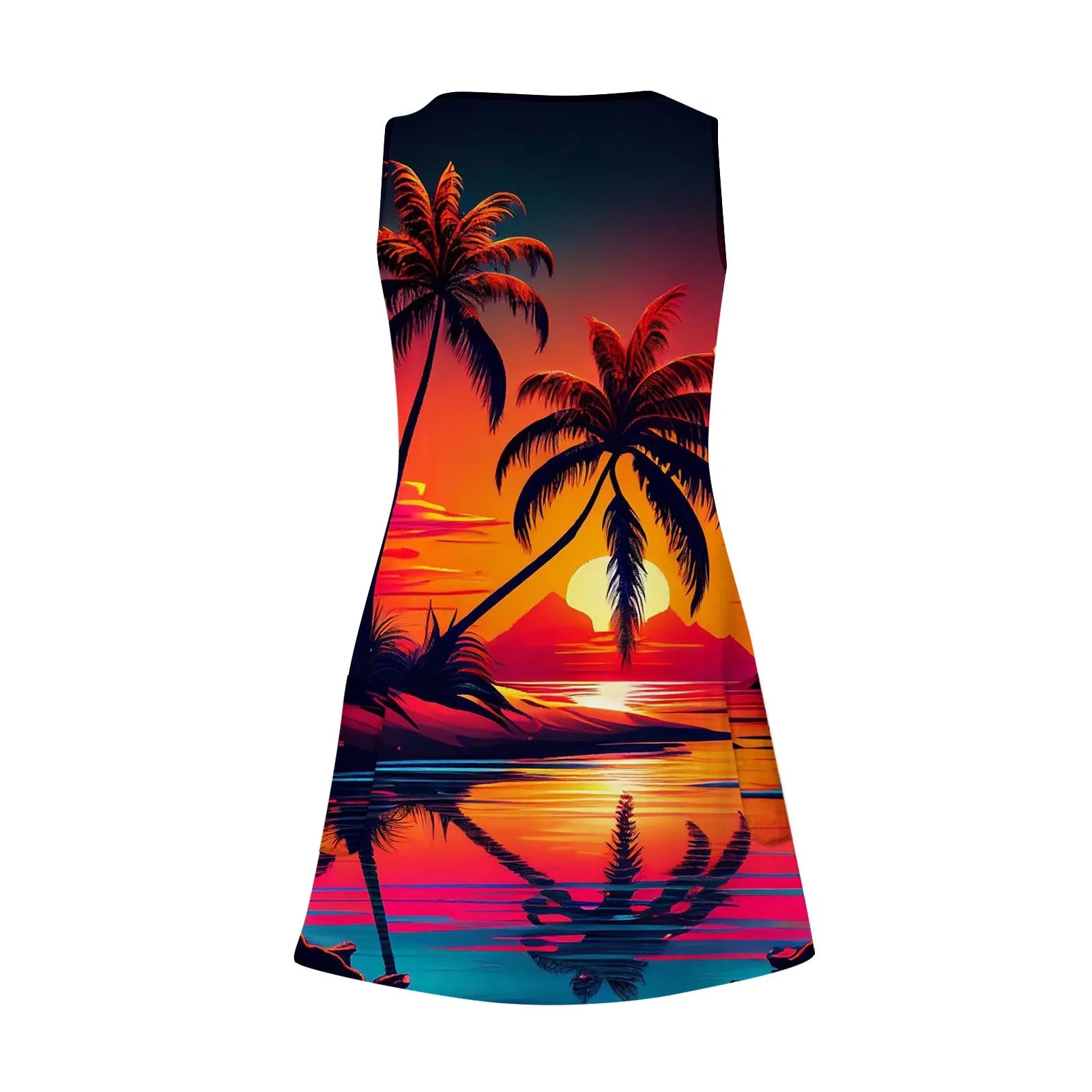 Boho Sundress With Pockets Summer Beach Dress V Neck