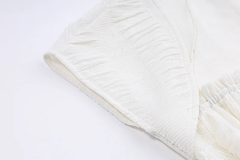 Casual Square Neck Mini Dress With Ruffles Bow Trim