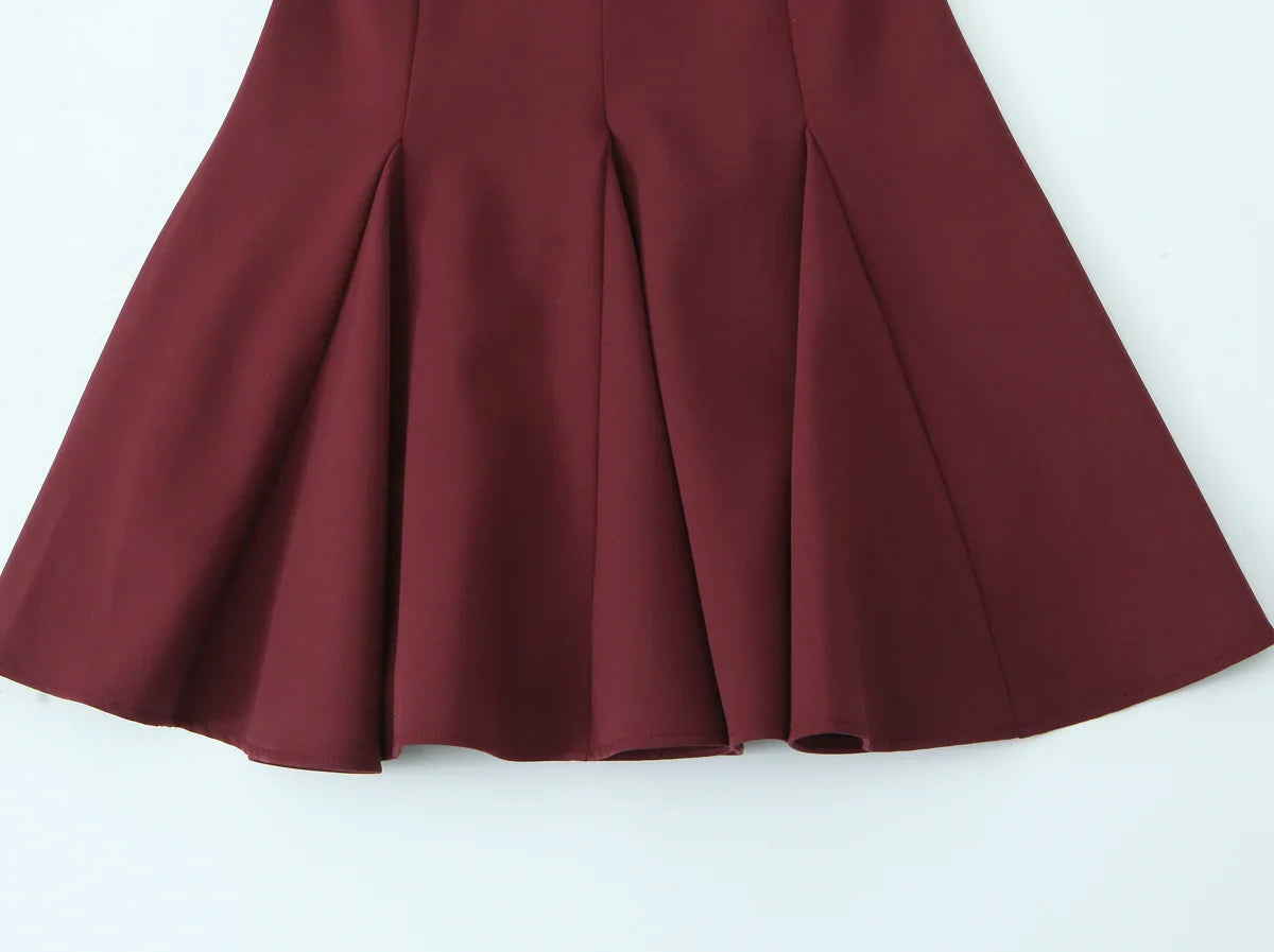 Sexy Bow Pleated Sleeveless Mini Dress For Summer Women