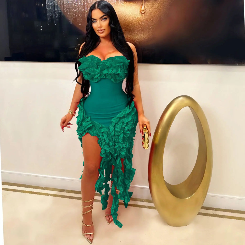 Backless V Neck Mini Dress For Women Summer Clubwear