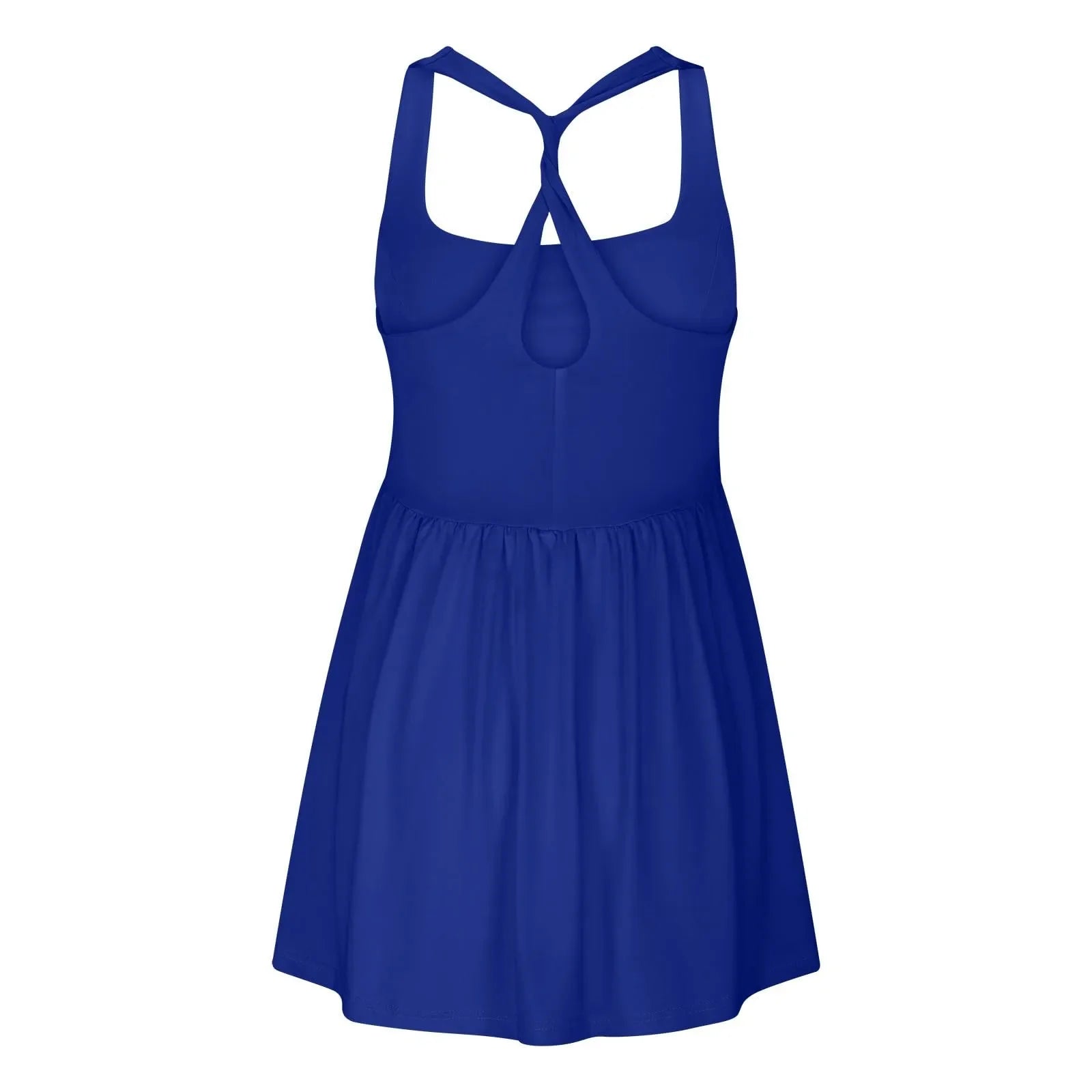 Womens Sleeveless Workout Romper With Built In Shorts