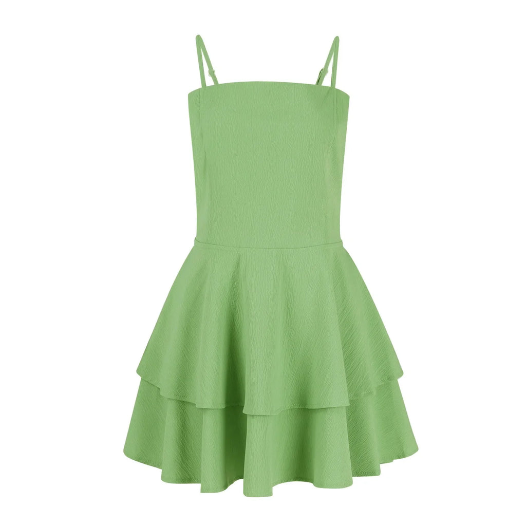 Backless Party Dress With Suspender Cake Skirt For Women