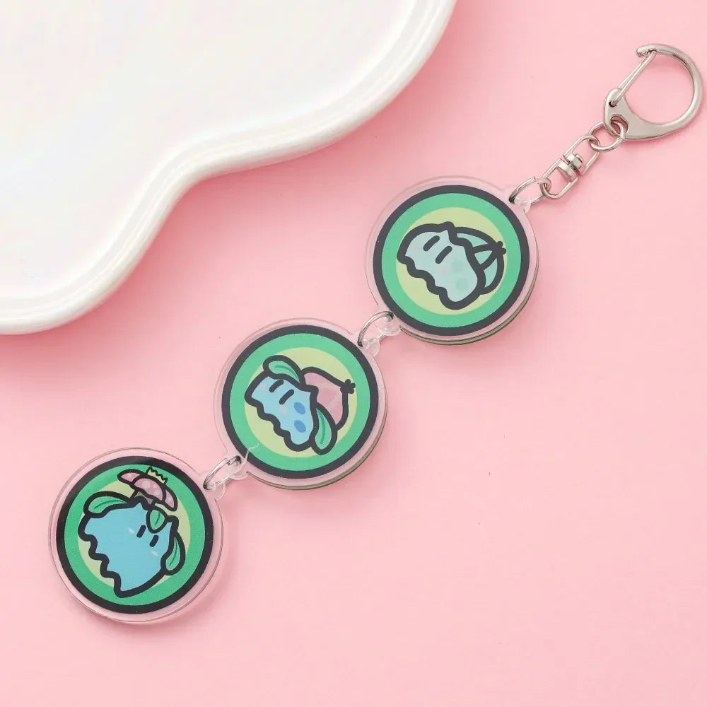 Cute Anime Acrylic Keychain Accessory Cartoon Car Bag Pendant Gift for Friends Fans