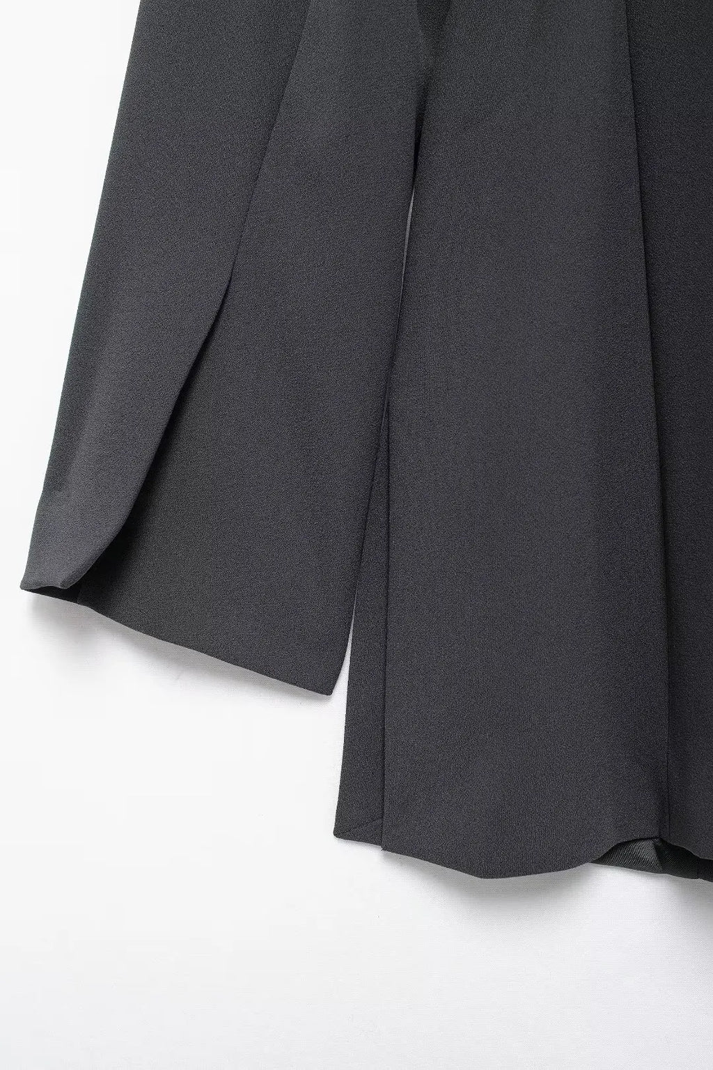 Women's Fashion Long Sleeve Suit Jacket with Belt and Zipper Straight Pants Set