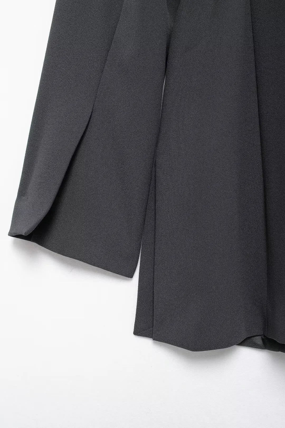 Women's Fashion Long Sleeve Suit Jacket with Belt and Zipper Straight Pants Set