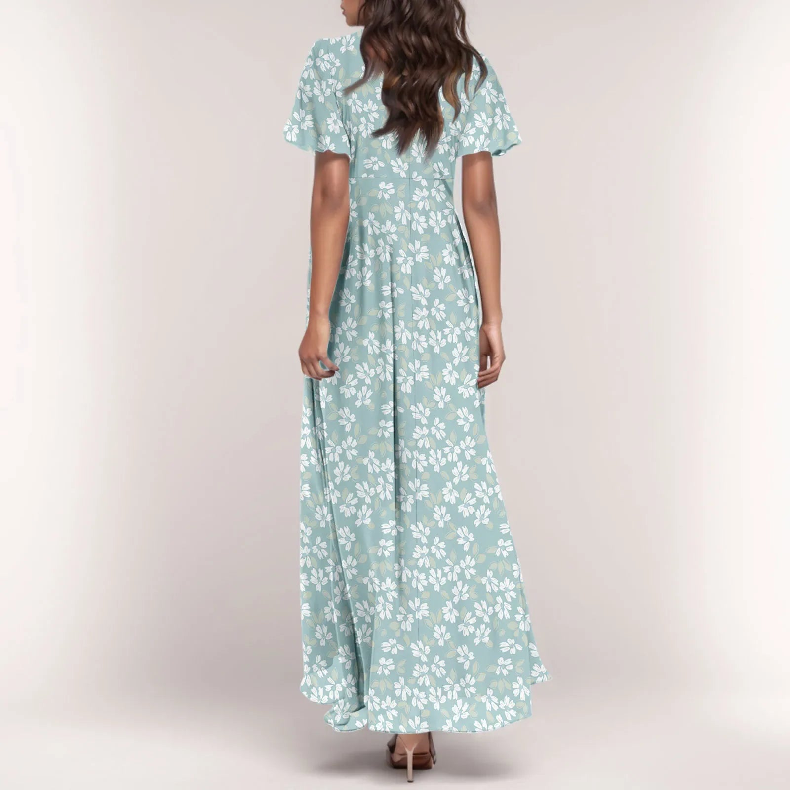 Floral Chiffon Maxi Dress for Summer Wedding Guest Chic