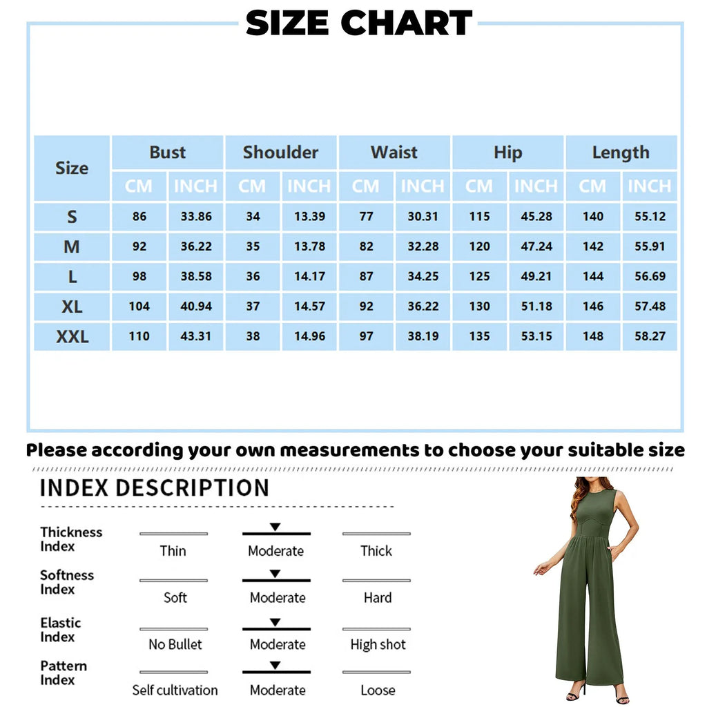 Women Sleeveless High Neck Ribbed Tank Top Jumpsuit Wide Leg Pants Romper with Tummy Control and High Waist Casual Summer Outfit