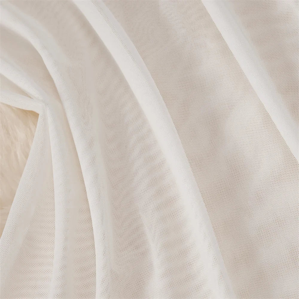 Backless Mesh Nightgown With Cross Strap Nightdress